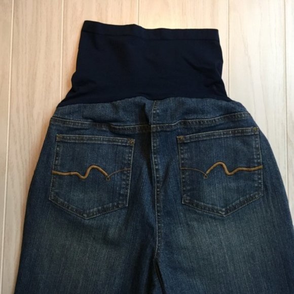 Motherhood Maternity jeans soft smooth stretchy long belly panel Medium 8 short - Picture 11 of 12